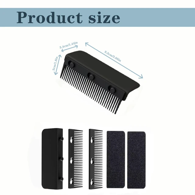 Alt view image 3 of 7 - Flat Iron Attachment, Removable Hair Straightener, The Comb for Flat Iron for Black Hair, Professional or Home Use Compact Straightening Styling Tool (Black)
