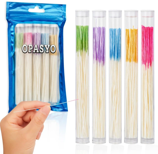 Main image of opasyo Ear Hole Cleaner 300PCS Ear Piercing Cleaner Floss,5 Colors Earring Hole Cleaner for Girls Women Men,Disposable Piercing Cleaner Floss Ear Piercing Care Cleaning Tool (5colors)