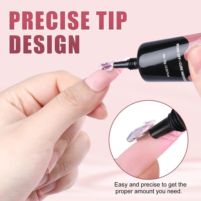 Alt view image 4 of 7 - MEKK No Wipe Super Strong Rhinestone Glue for Nails, 15g Nail Charm Glue