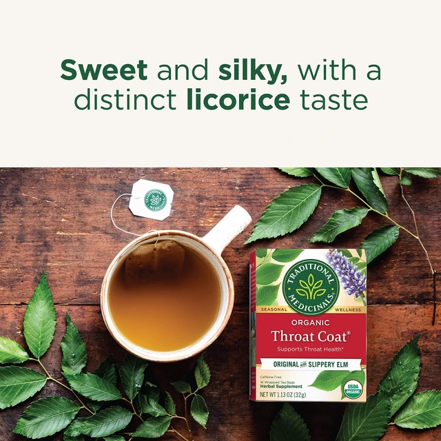 Alt view image 3 of 6 - Traditional Medicinals Organic Throat Coat Seasonal Tea, 16 Tea Bags (Pack of 1)