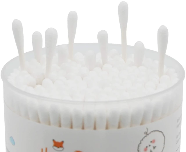 Alt view image 4 of 7 - Cotton Swabs Precision Pointed - 200 Count Pointy Organic Cotton Buds Double Side Tightly Wrapped Cotton Tips Paper Stick Soft Gentle Lint-Free Cruelty-Free, Pointy & Round (White)