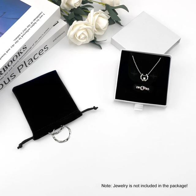 Alt view image 3 of 6 - Quacc Jewelry Gift Box, Necklace Bracelet Organizer for Birthday (White)