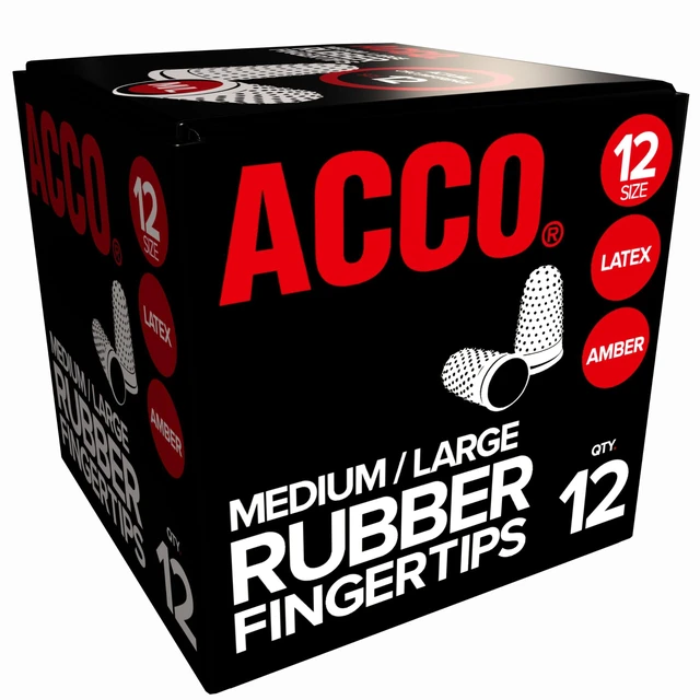 Main image of Swingline S7054032C 54032 Rubber Finger Tips, 12 (Medium-Large), Amber (Pack of 12)