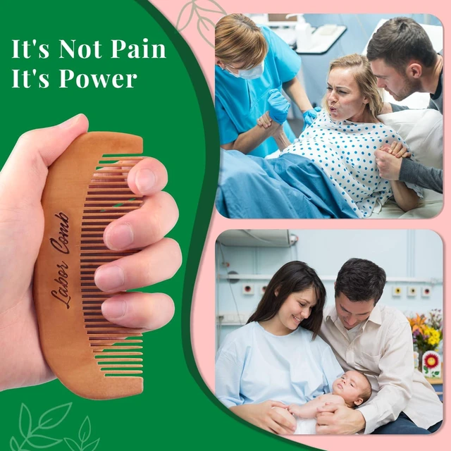 Alt view image 3 of 7 - 2Pcs Birthing Comb for Women Labor,Wooden Birth Labor Comb for Labor and Delivery Essentials,Natural Wood Combs for Labor Pain Relief,Labor Combs for Pregnant Women Pregnancy Contraction Moms