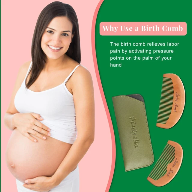 Alt view image 5 of 7 - 2Pcs Birthing Comb for Women Labor,Wooden Birth Labor Comb for Labor and Delivery Essentials,Natural Wood Combs for Labor Pain Relief,Labor Combs for Pregnant Women Pregnancy Contraction Moms