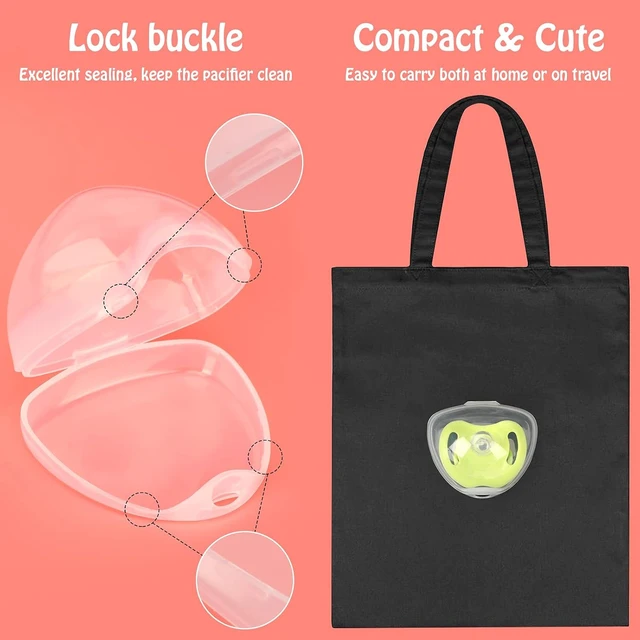 Alt view image 6 of 7 - Accmor Pacifier Case, Pacifier Holder Case, Pacifier Container for Travel, BPA Free, Transparent, 2 Pack