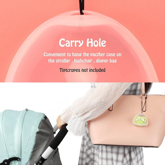 Alt view image 7 of 7 - Accmor Pacifier Case, Pacifier Holder Case, Pacifier Container for Travel, BPA Free, Transparent, 2 Pack