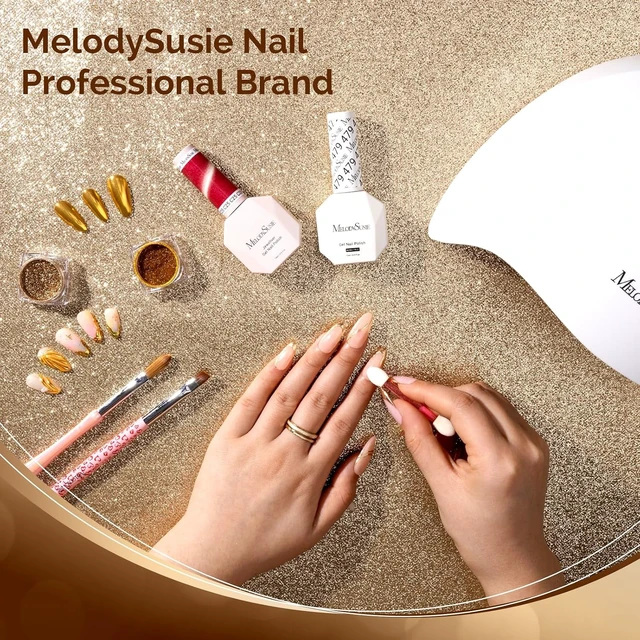 Alt view image 2 of 7 - MelodySusie Gold Chrome Nail Powder for Gel Nails