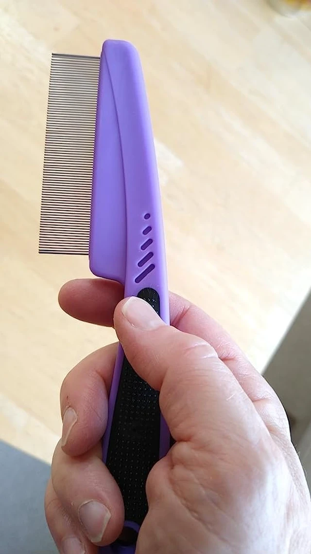 Alt view image 4 of 6 - Yumflan Fine Tooth Stainless Steel Flea Comb for Dogs & Cats