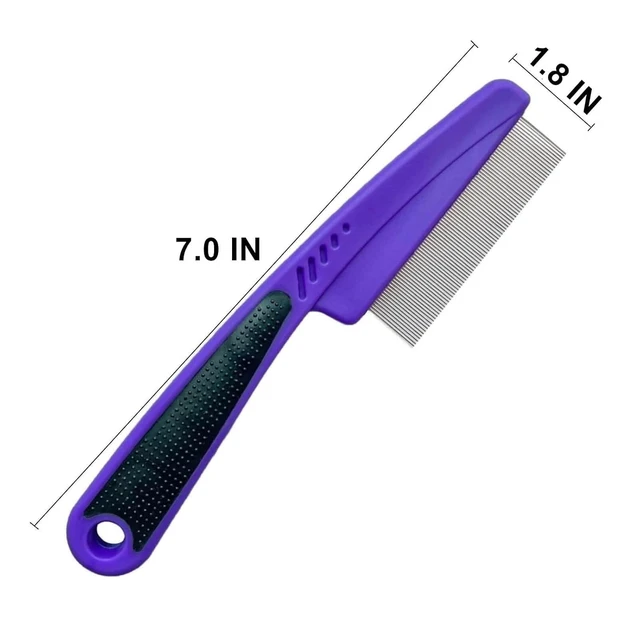 Alt view image 2 of 6 - Yumflan Fine Tooth Stainless Steel Flea Comb for Dogs & Cats