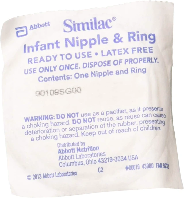 Alt view image 2 of 3 - Abbott Nutrition Similac Component Nipple System Infant Nipple and Ring R, L00079