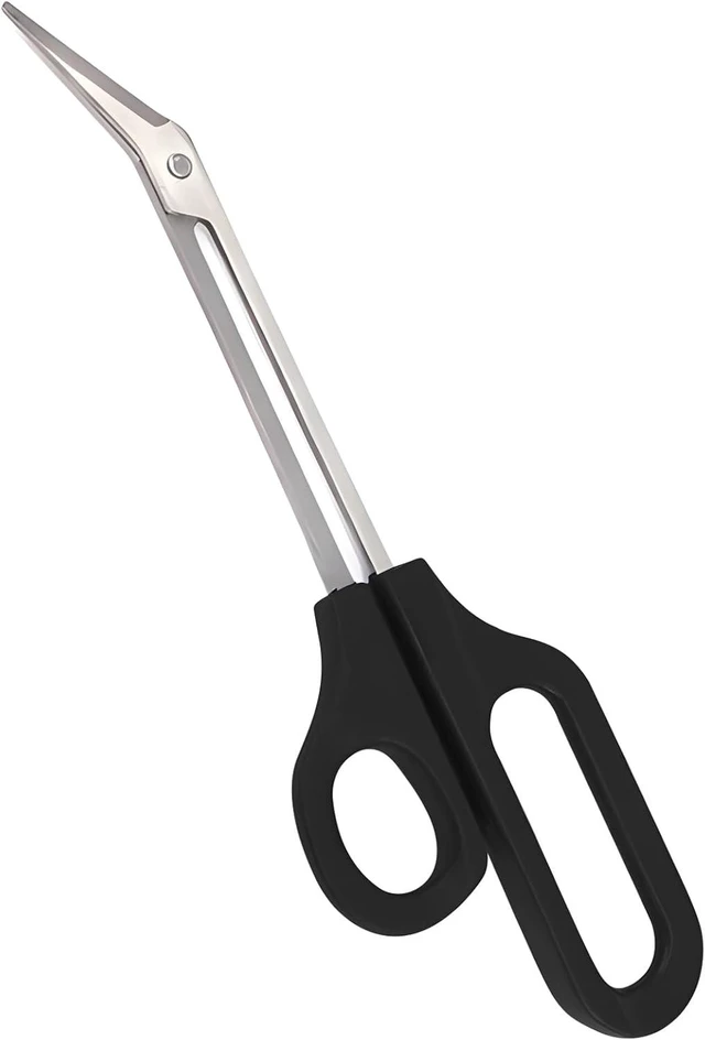 Main image of 8.3 Inch Long Handle Toenail Scissors for Thick Nails & Easy Reach Long Handled Toe Nail Clippers for Seniors Women Men (Black)