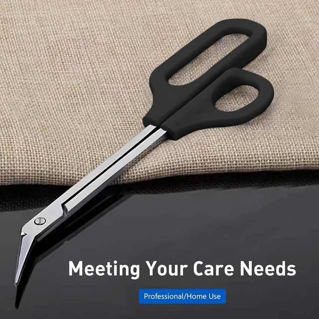 Alt view image 6 of 7 - 8.3 Inch Long Handle Toenail Scissors for Thick Nails & Easy Reach Long Handled Toe Nail Clippers for Seniors Women Men (Black)