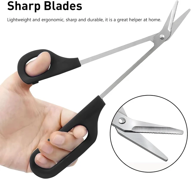 Alt view image 3 of 7 - 8.3 Inch Long Handle Toenail Scissors for Thick Nails & Easy Reach Long Handled Toe Nail Clippers for Seniors Women Men (Black)