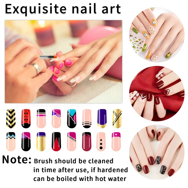 Alt view image 5 of 5 - French Tip Tool,Nail Art Stamper Kit with Nail Art Brushes for DIY together,Home Manicure Starter Tool Salon(17 PCS)