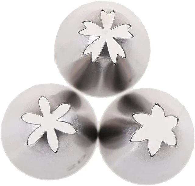 Alt view image 6 of 6 - 1M 2D 2F Piping Tips Set, Large Icing Tips for Cake Rosettes & Flowers