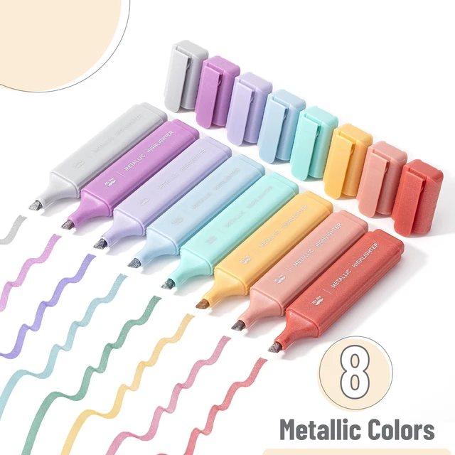 Alt view image 2 of 7 - Mr. Pen- Glitter Highlighters, 8 Pack, Metallic Colors