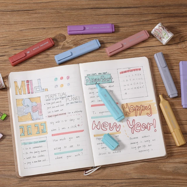 Alt view image 3 of 7 - Mr. Pen- Glitter Highlighters, 8 Pack, Metallic Colors