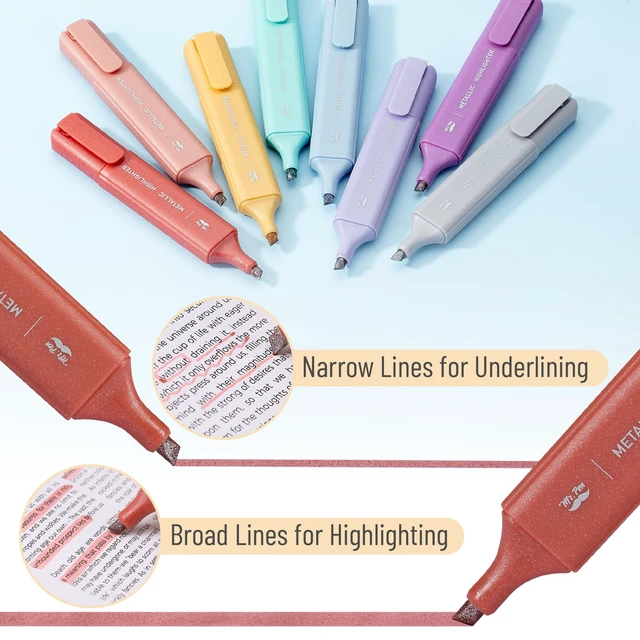 Alt view image 6 of 7 - Mr. Pen- Glitter Highlighters, 8 Pack, Metallic Colors