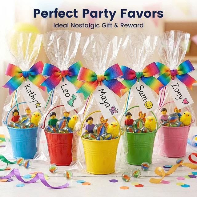 Alt view image 5 of 6 - POPLAY 61PCS Marbles Games for Kids, with Gift Box for Marbles Run Games, Classroom Crafts Supplies Kit