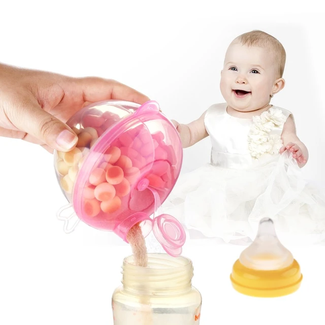 Alt view image 5 of 6 - Accmor Baby Formula Dispenser for On-the-Go Feedings, Three-Compartment Non-Spill Formula Container to Go, Snack Milk Powder Dispenser for Traveling with Infant Toddler, Pink