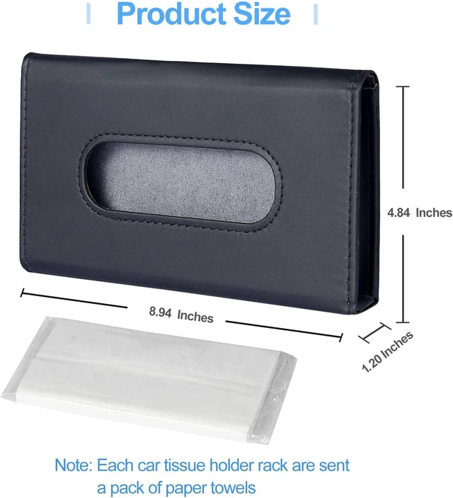 Alt view image 2 of 6 - Car Tissue Holder, Upgraded Hanging Tissue Holder for Car (Black)