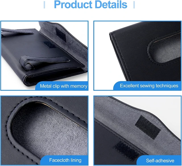 Alt view image 6 of 6 - Car Tissue Holder, Upgraded Hanging Tissue Holder for Car (Black)
