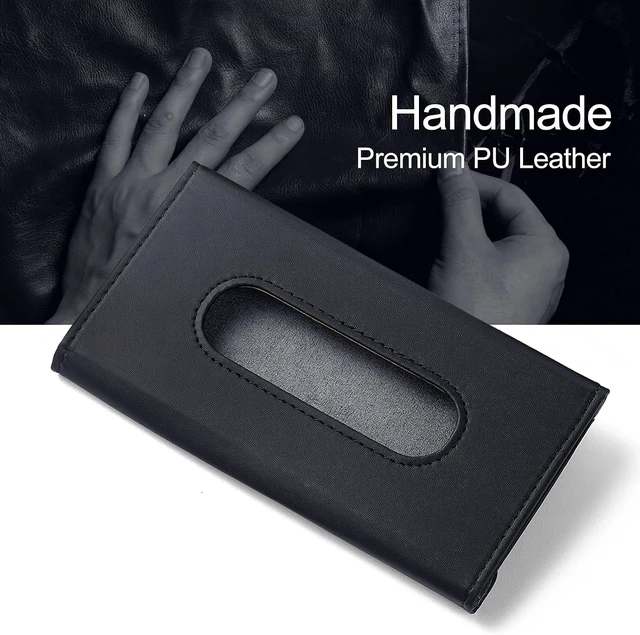 Alt view image 3 of 6 - Car Tissue Holder, Upgraded Hanging Tissue Holder for Car (Black)