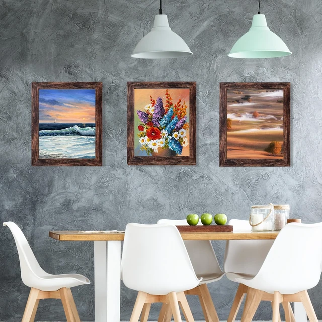 Alt view image 5 of 7 - LUCKYLIFE 8x10 Picture Frame Brown for Wall Mounting or Tabletop Display, 2 Pack