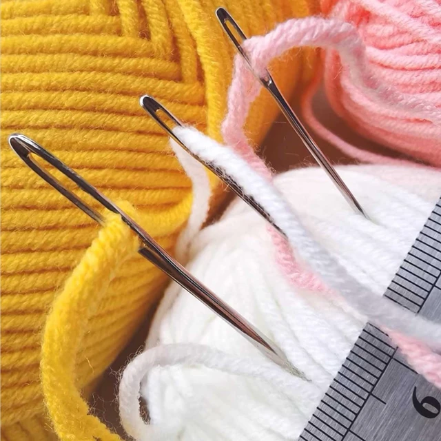 Alt view image 6 of 7 - 12Sizes Large Eye Hand Sewing Needles, Sharp Needles and Blunt Needles, Knitting Needles (36 Pack)