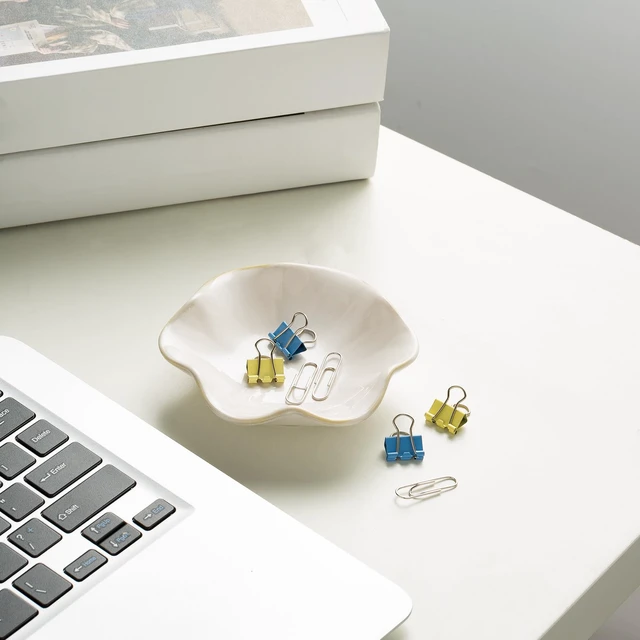 Alt view image 4 of 7 - Ceramic Ring Dish, Jewelry Trinket Tray for Rings and Earrings