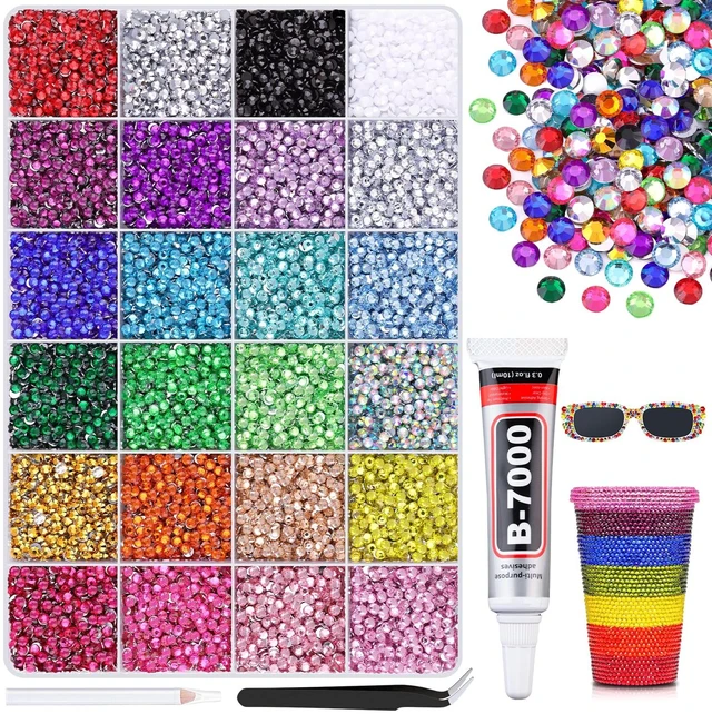 Main image of BELLEBOOST 24000Pcs 3mm Resin Rhinestones Bedazzling Kit with Glue