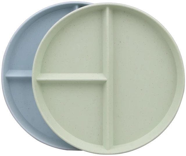 Main image of 2Pack 9 Inch Portion Control Plates, Divided Plates for Dinner
