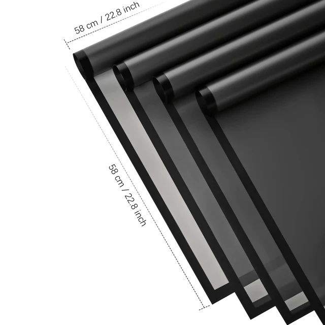 Alt view image 2 of 7 - Jutieuo 20 Sheets Black Flower Wrapping Paper, Black Edge