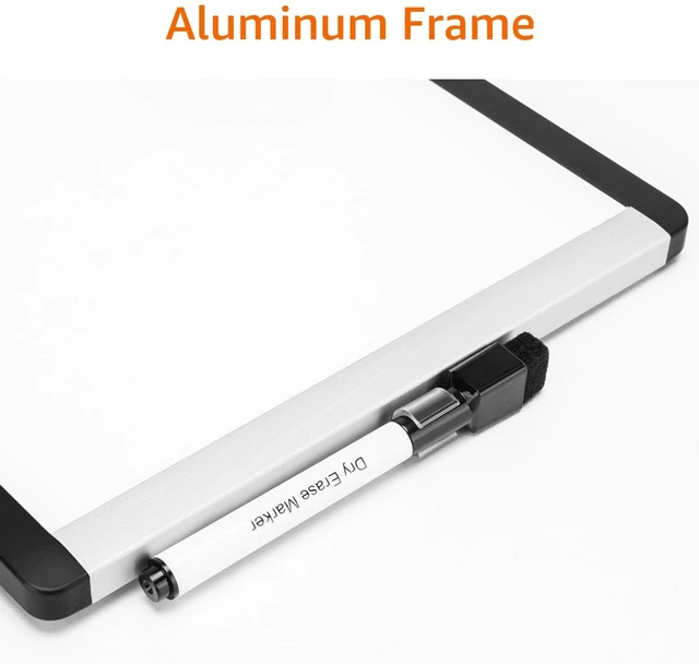 Alt view image 3 of 7 - Amazon Basics Small Dry Erase Whiteboard, Magnetic, with Marker and Magnets, Lightweight, 8.5" x 11", Plastic/Aluminum Frame
