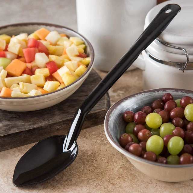 Alt view image 3 of 7 - Carlisle FoodService Products 442003 High Heat Solid Spoon, 13", Black