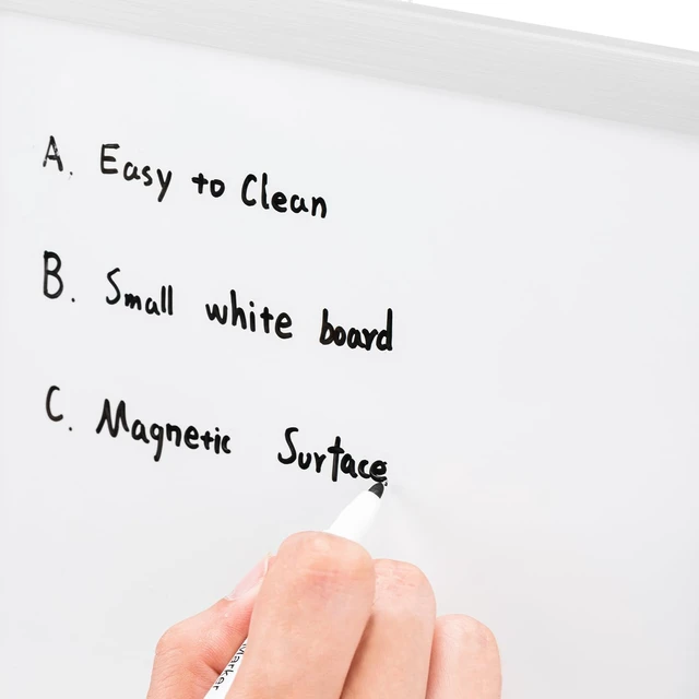 Alt view image 4 of 7 - Amazon Basics Small Dry Erase Whiteboard, Magnetic, with Marker and Magnets, Lightweight, 8.5" x 11", Plastic/Aluminum Frame