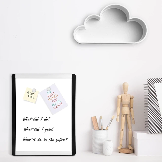 Alt view image 5 of 7 - Amazon Basics Small Dry Erase Whiteboard, Magnetic, with Marker and Magnets, Lightweight, 8.5" x 11", Plastic/Aluminum Frame