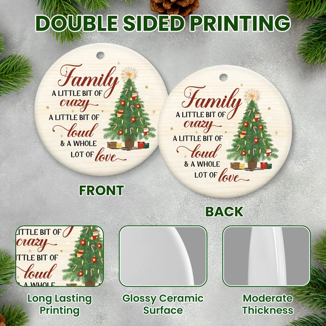 Alt view image 4 of 7 - WRAPIX Family Christmas Ornaments 2026 - Christmas Funny Gifts for Family