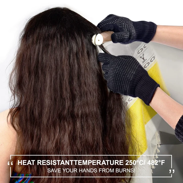 Alt view image 5 of 7 - Sopito Heat Resistant Gloves for Hair Styling, Silicone Bump, 2Pcs Black
