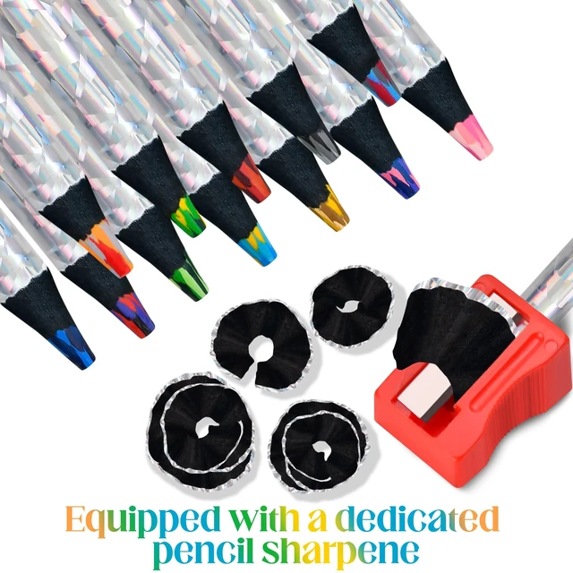 Alt view image 3 of 7 - FilmHOO 12 Rainbow Colored Pencils,Stocking Stuffers for Kids 4-12 Year Old