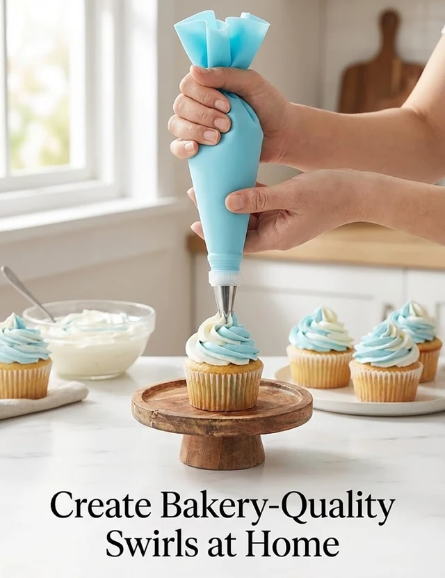 Alt view image 4 of 7 - Reusable Piping Bags and Tips Set, 21-Piece Cake and Cupcake Decorating Kit
