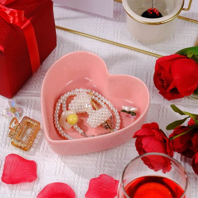 Alt view image 5 of 7 - WHJY Cute Heart Shaped Bowls, Red Candy Dish, Cute Candy Bowl for Valentines Day, Date Night
