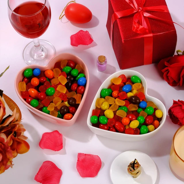 Alt view image 6 of 7 - WHJY Cute Heart Shaped Bowls, Red Candy Dish, Cute Candy Bowl for Valentines Day, Date Night