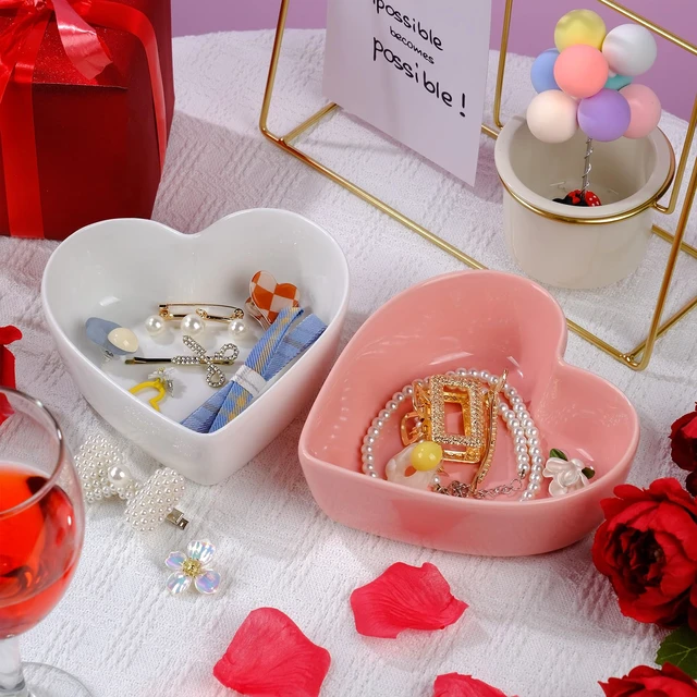Alt view image 7 of 7 - WHJY Cute Heart Shaped Bowls, Red Candy Dish, Cute Candy Bowl for Valentines Day, Date Night