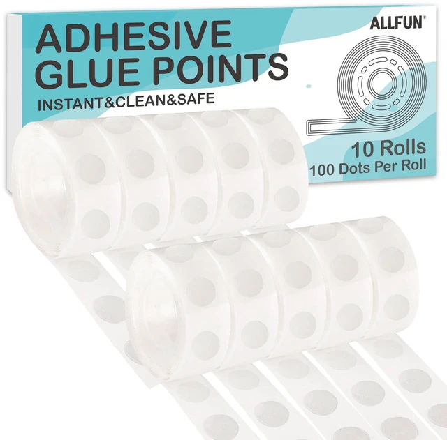 Main image of ALLFUN 1000 Pieces Glue Point Dots Double Sided Adhesive for Balloons Craft