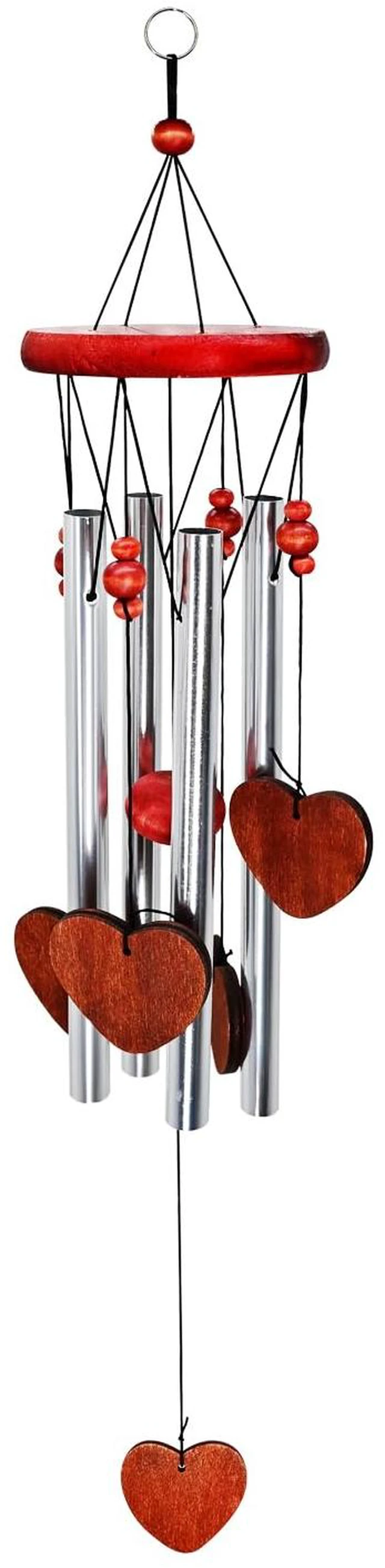 Main image of Horseshoe Heart Wind Chimes Outside Memorial Wind Chimes Loss of Loved One