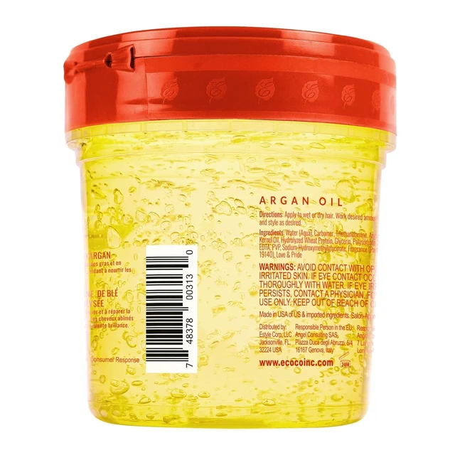 Alt view image 3 of 6 - Eco Style Moroccan Argan Oil Styling Gel - Promotes Healthy Hair - Nourishes And Repairs - Delivers Long Lasting Shine - Provides Maximum Hold and Helps Tame Frizz - Ideal For All Hair - 8 oz