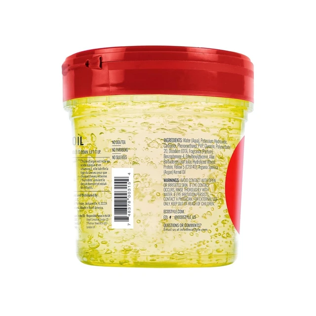 Alt view image 2 of 6 - Eco Style Moroccan Argan Oil Styling Gel - Promotes Healthy Hair - Nourishes And Repairs - Delivers Long Lasting Shine - Provides Maximum Hold and Helps Tame Frizz - Ideal For All Hair - 8 oz