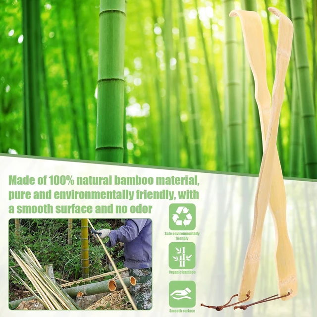 Alt view image 4 of 7 - HOFASON 3 Pack Wooden Bamboo Back Scratcher for Adults Men Women, Gifts for Seniors, Small Funny Gifts for Elderly Men Women, 16.5 Inch Long Handle Back Scratchers Easter Basket Stuffers